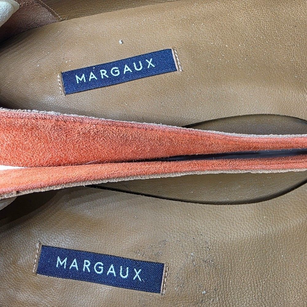 Margaux Suede Orange Classic Ballet Flats Size 9M - Picture 5 of 6